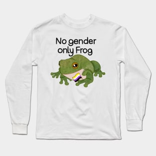 No Gender Only Frog Nonbinary Pride Long Sleeve T-Shirt